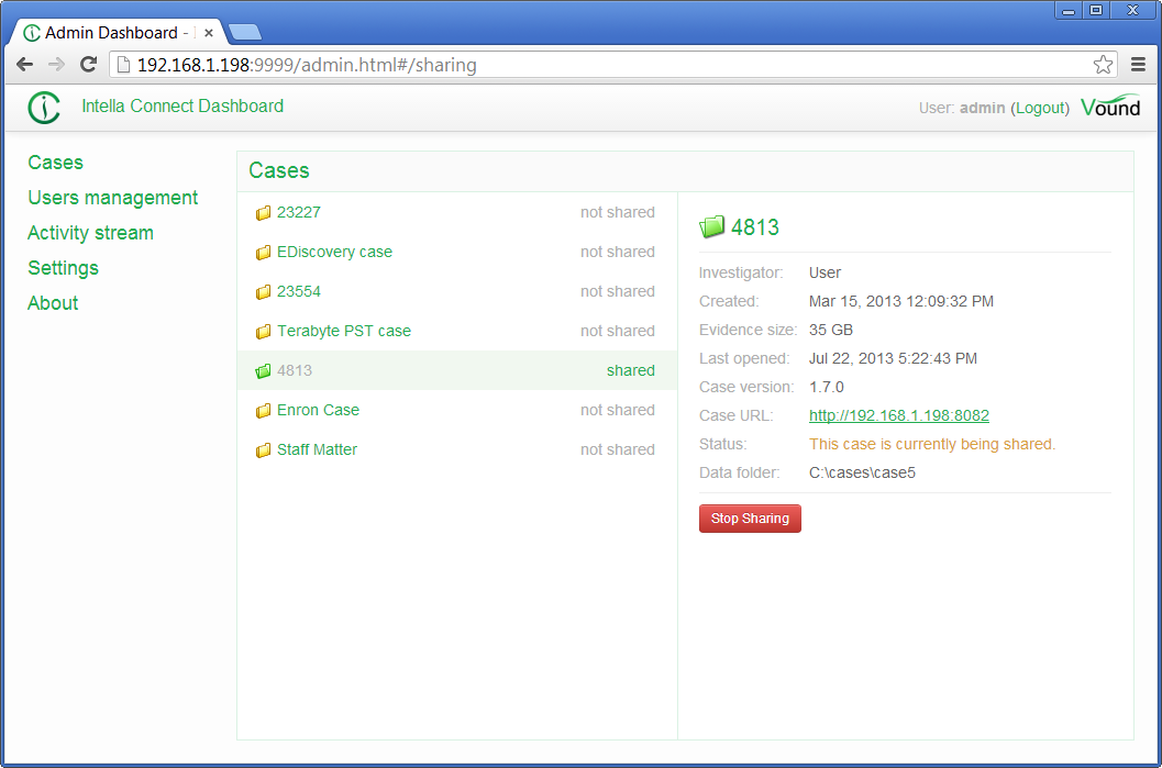 Case shared