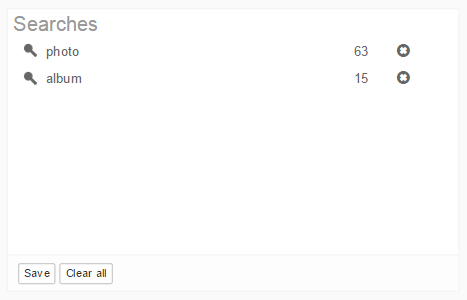 Saved searches