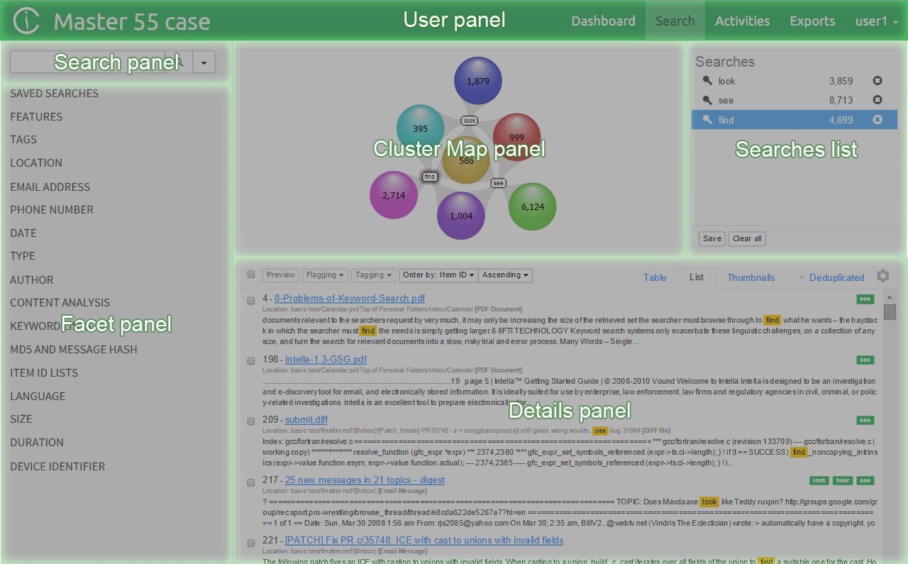 Intella Connect UI