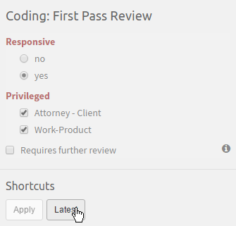 Apply Last Coding Decision