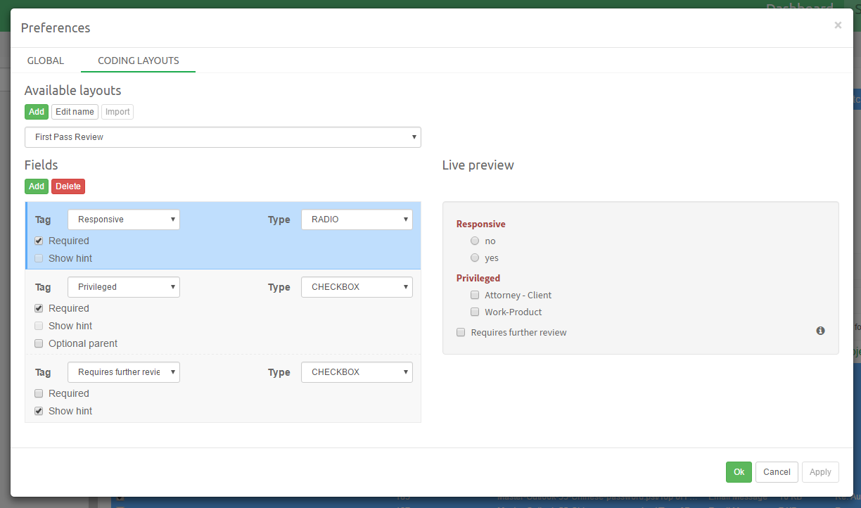 Coding Layout Editor