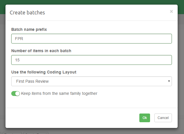 Create Batches Modal