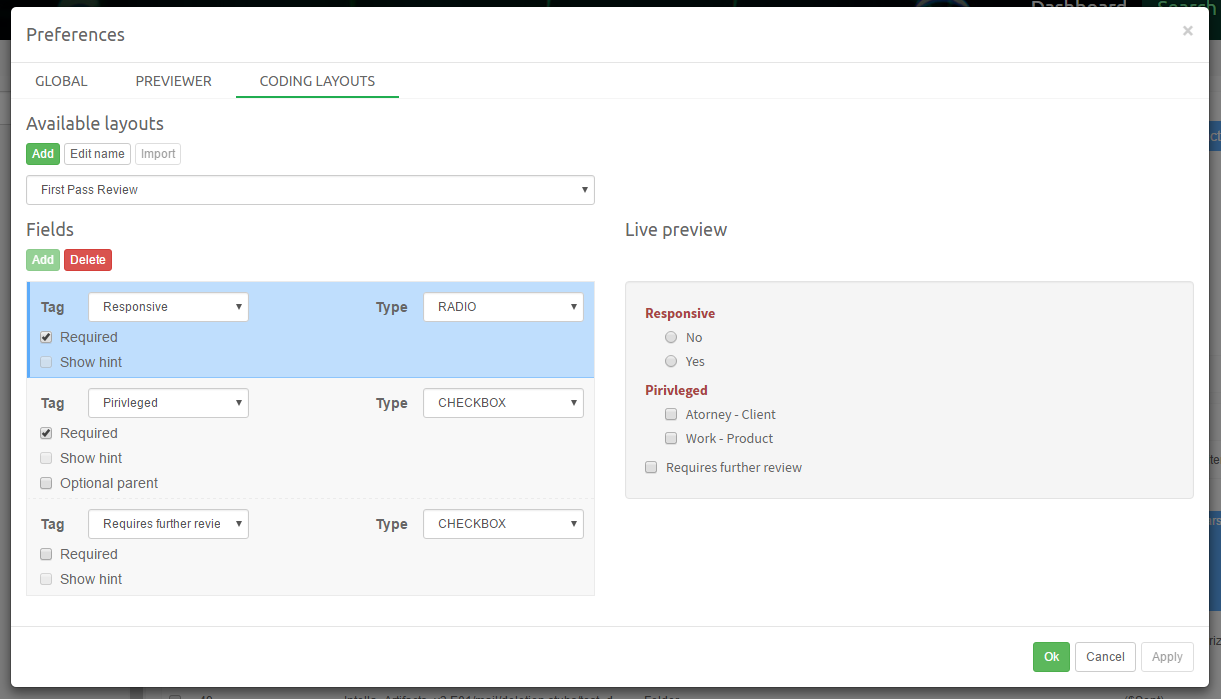 Coding Layout Editor