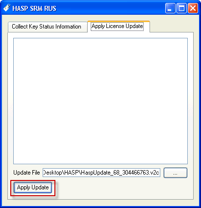 Hasp Update Apply Button