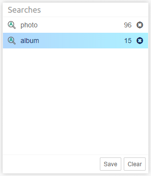 Saved searches