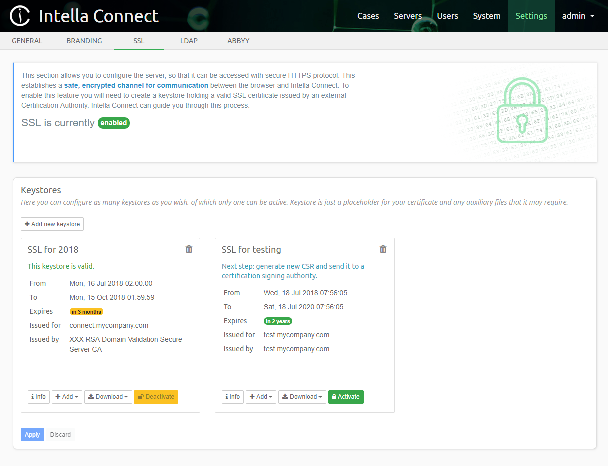 SSL settings