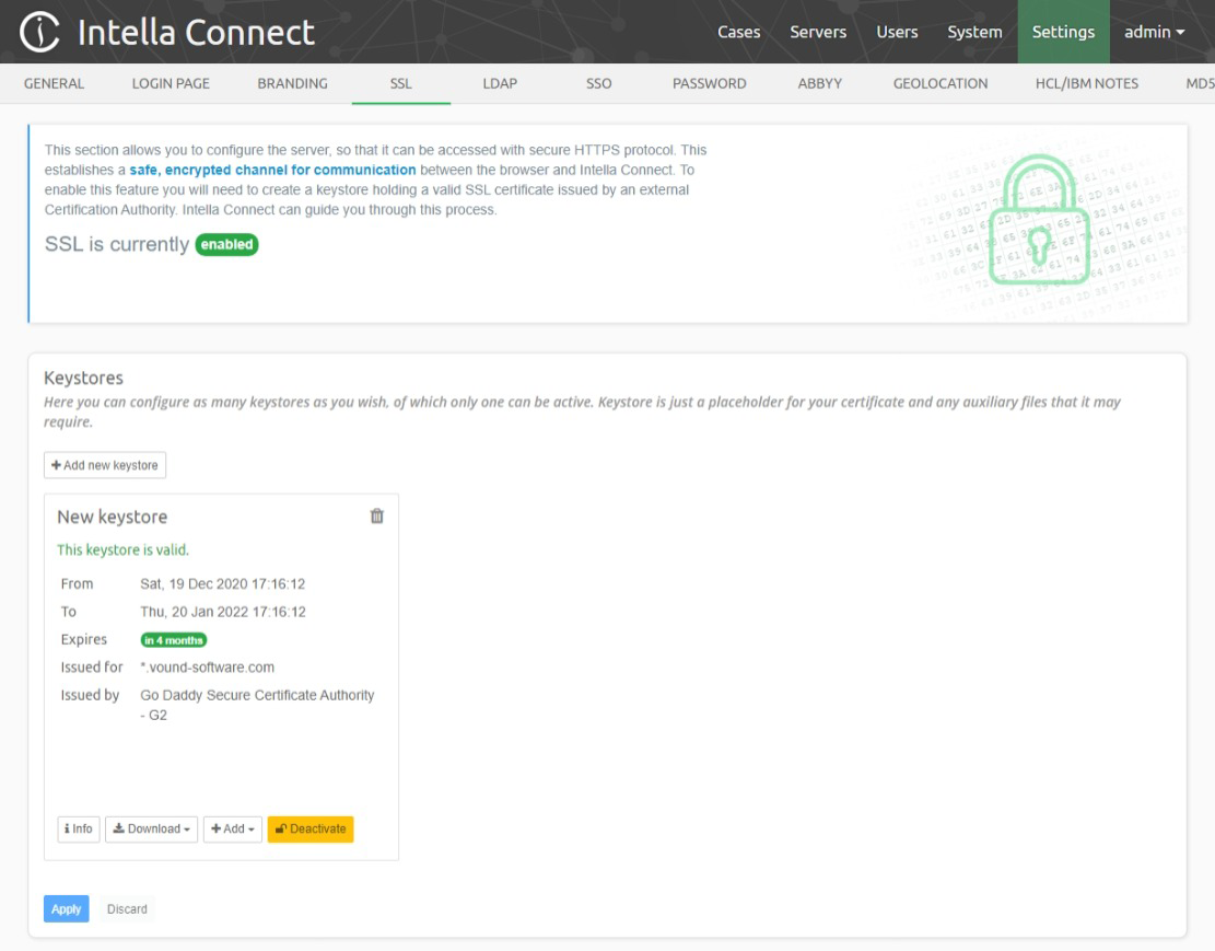 SSL settings
