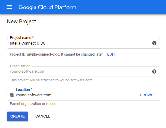SSO with Intella Connect and Google step 2