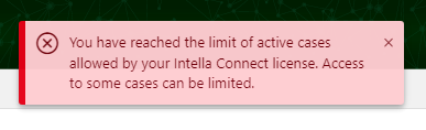 Active cases limit reached admin error
