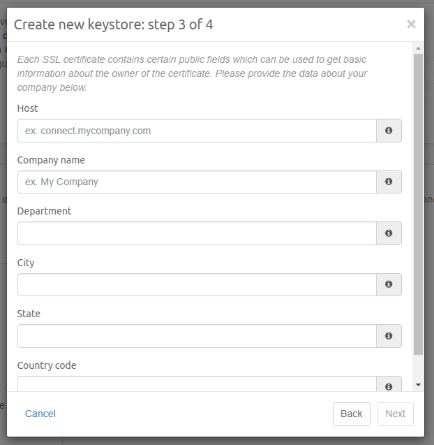 New keystore step 3.1