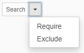 Search include exclude