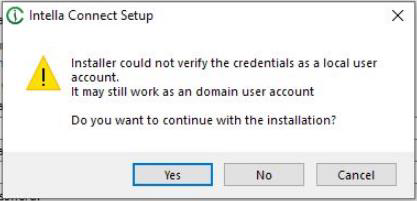 Cannot verify credentials during installation