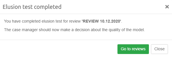 Elusion Test last item got coded