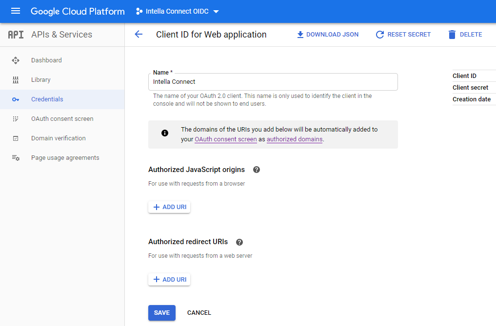 Configuring Google as SSO provider step 17