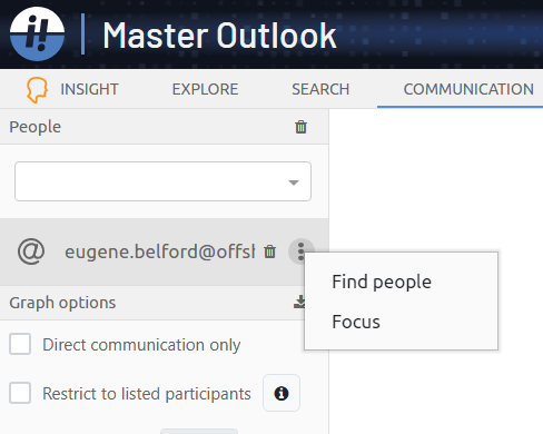 Person selector menu