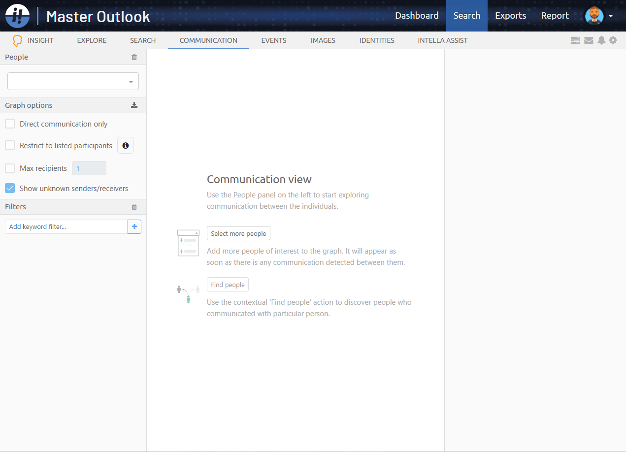 Communication view UI