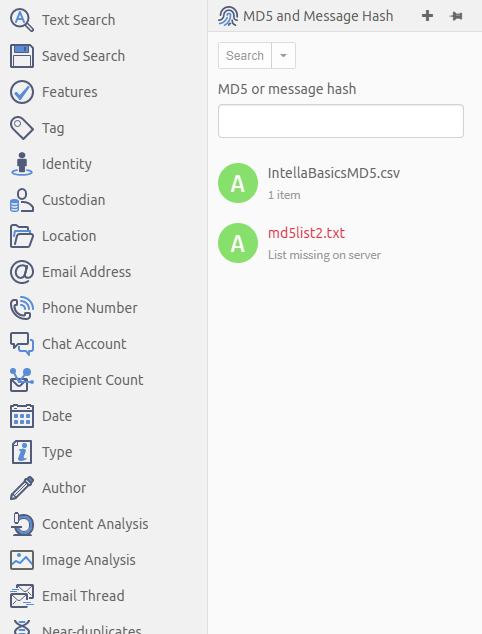 List missing on server