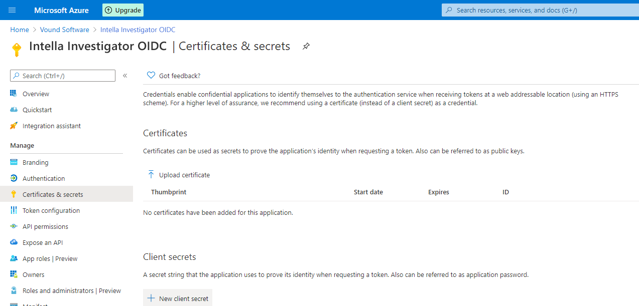 Configuring Microsoft Azure as SSO provider step 7