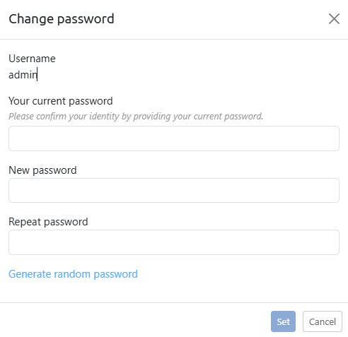 Change password