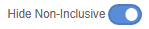 Hide Non Inclusive icon