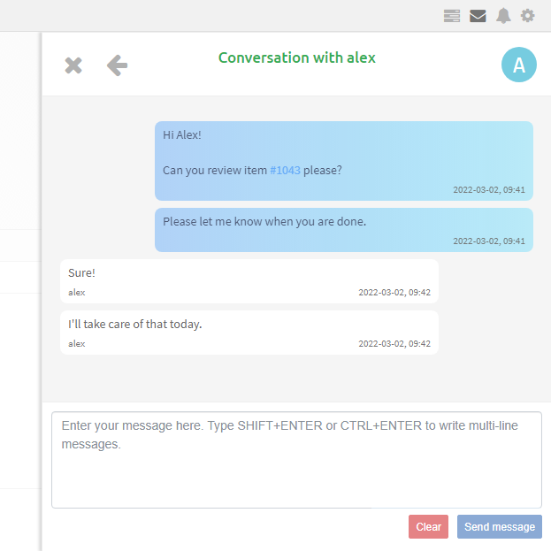 Instant Messaging Conversation