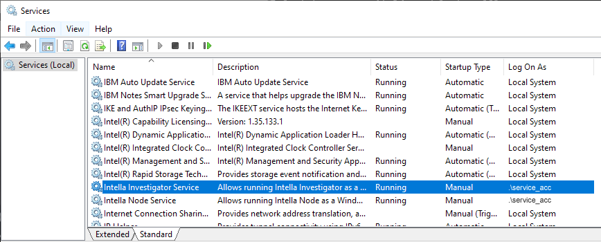 Service properly installed
