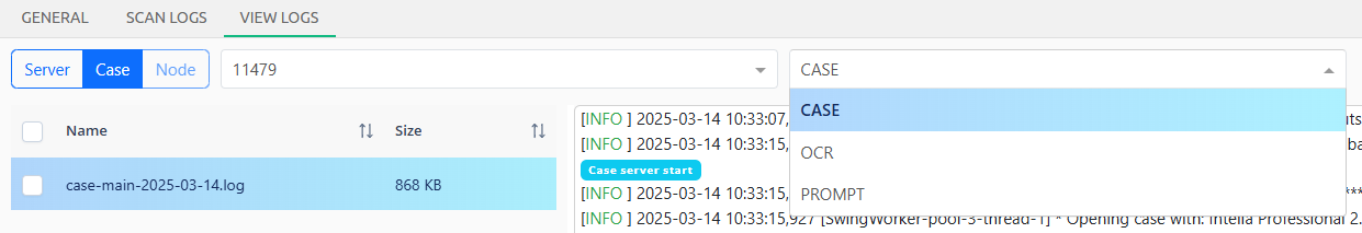 View OCR and Prompt Logs